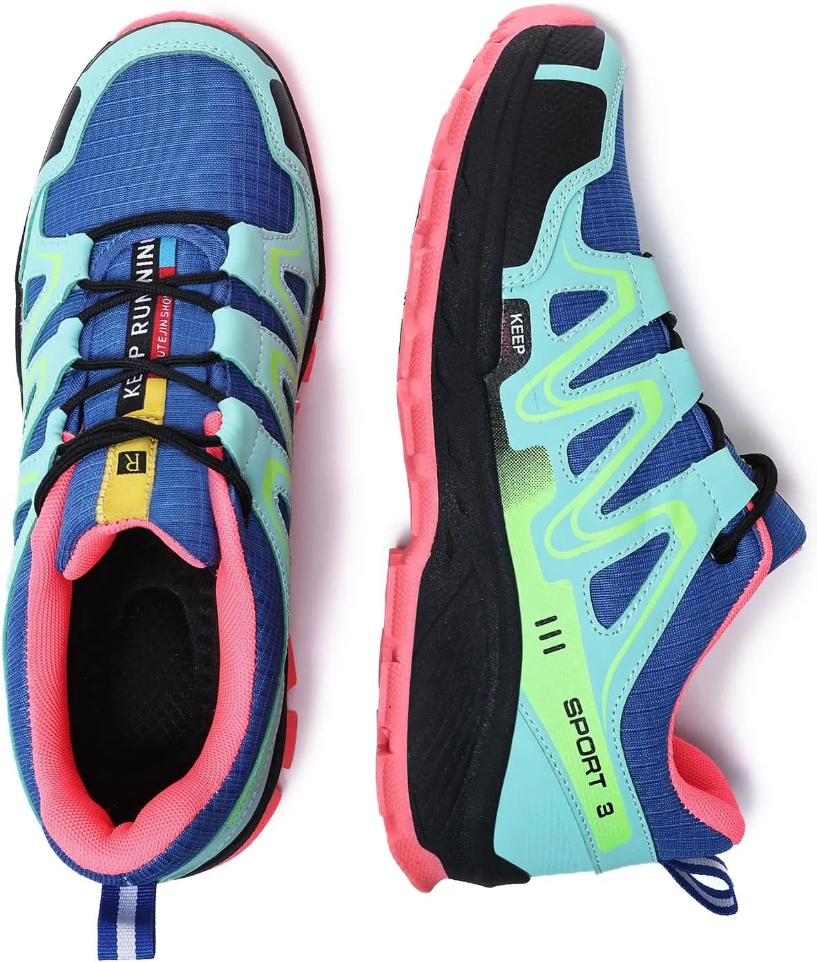 Women Fashion Sneakers Colorful Walking Leather Casual Shoes Lace-Up Non-Slip Lightweight Breathable Comfortable Running Tennis Platform Shoes for Women