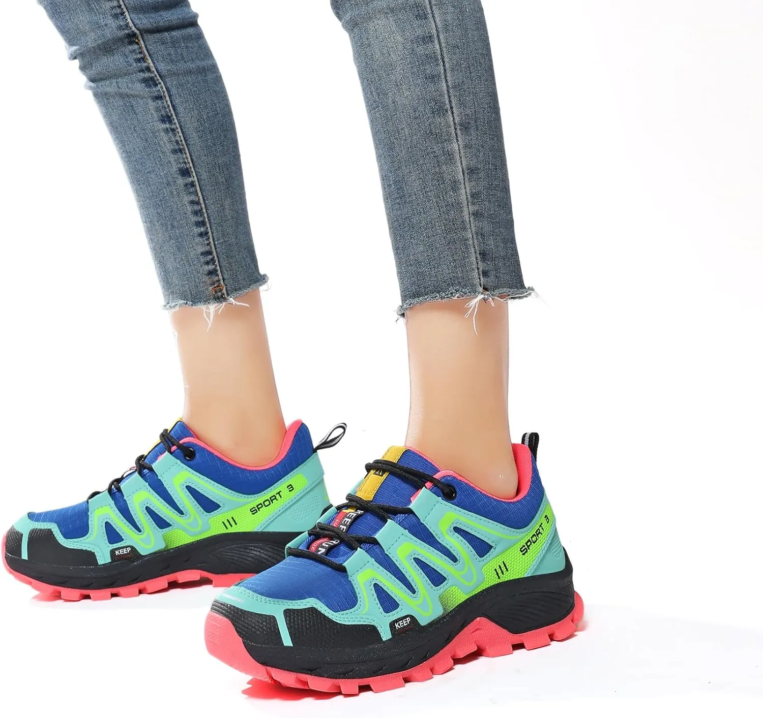 Women Fashion Sneakers Colorful Walking Leather Casual Shoes Lace-Up Non-Slip Lightweight Breathable Comfortable Running Tennis Platform Shoes for Women
