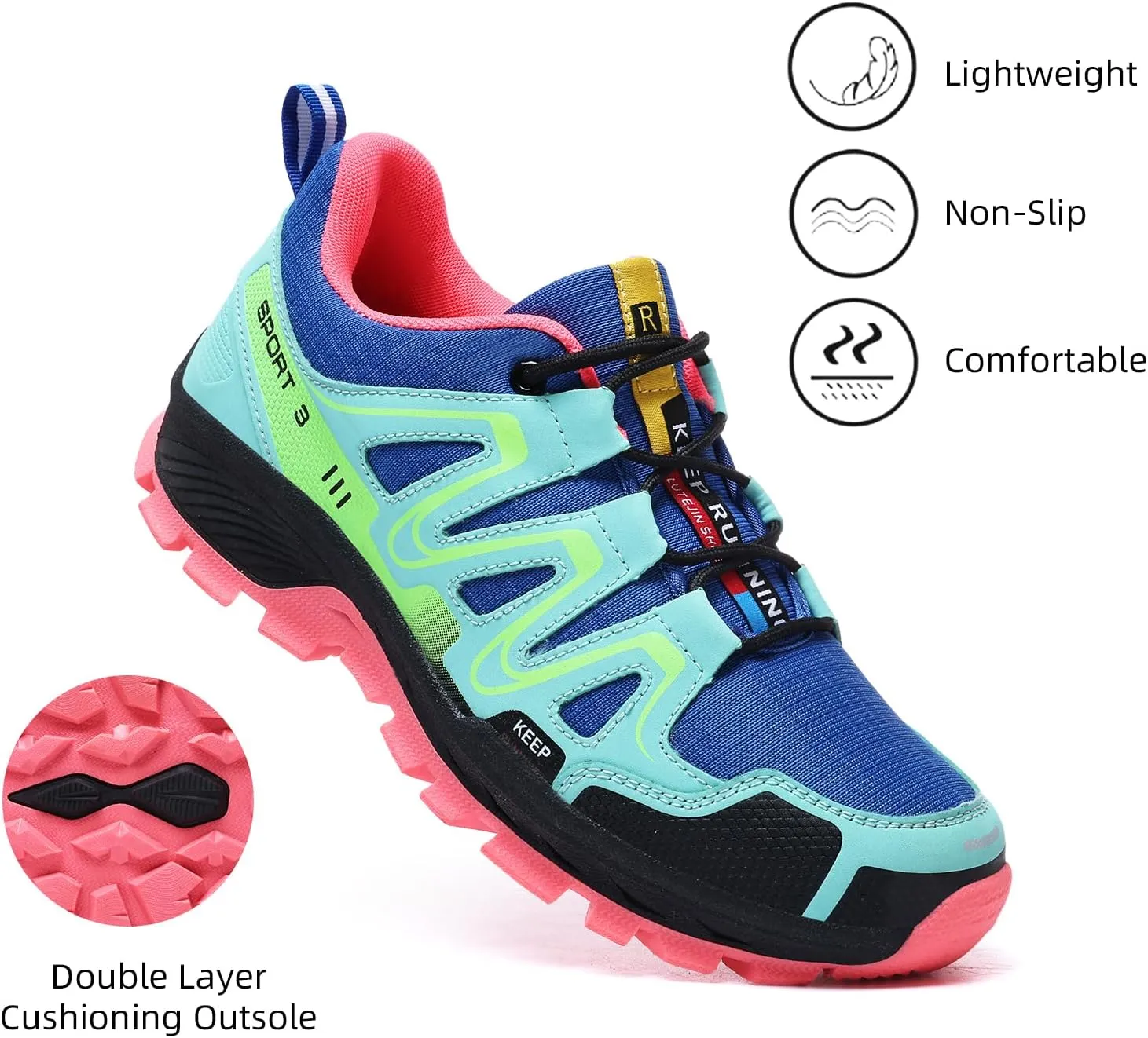 Women Fashion Sneakers Colorful Walking Leather Casual Shoes Lace-Up Non-Slip Lightweight Breathable Comfortable Running Tennis Platform Shoes for Women