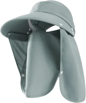 Women Fishing Hat with Face Cover and Neck Flap UPF 50  Sun Protection
