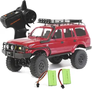 WPL C54-1 RC Crawler 1/16 RC Truck Off Road RC Rock Crawler 4x4 All Terrain RTR with Proportional Control 260 Motor Upgraded Chassis Counter Rotating Gearbox 2 Batteries Hobby Toy Adult