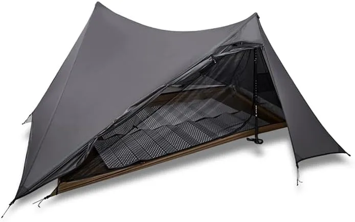 Yun Chuan Double-Sided Silicon-Coated Double A Pyramid 15D Nylon rodless Camping Hiking Outdoor Tent (Three-seasondouble Full Set)