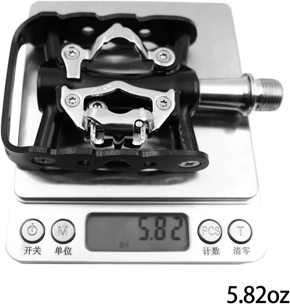 ZERAY Mountain Bike Pedals Sealed Clipless 9/16" Crank Compatible with SPD Cleats (Cleats Included)-Dual Platform Multi-Great for Road,Trekking,Touring,City Bike